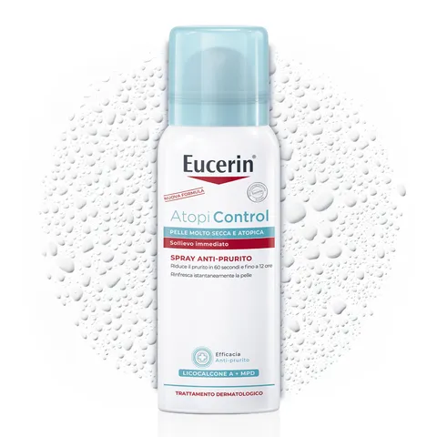 Eucerin Atopi Control Spray Anti-Prurito 50 ml, Spray corpo che riduce il prurito in 60