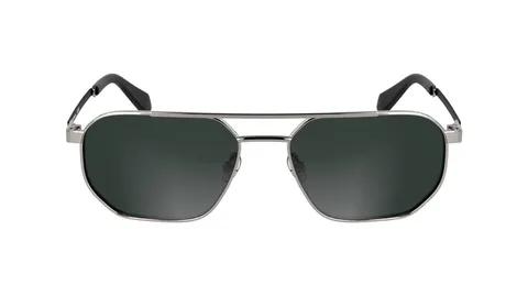 Calvin Klein Jeans Unisex Adult Sunglasses CKJ25202S - Light Ruthenium with Solid Grey