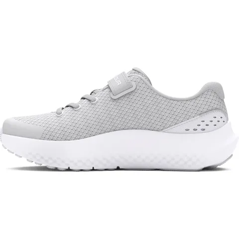 Under Armour UA BPS Rogue 4 al Road Running Shoes Boys, Halo Gray White Iridescent, 13.5