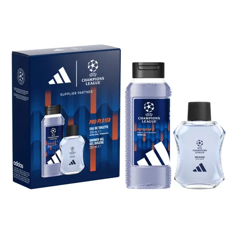 adidas, Cofanetto Regalo UEFA Champions League Pro Player, Eau de Toilette 100ml e