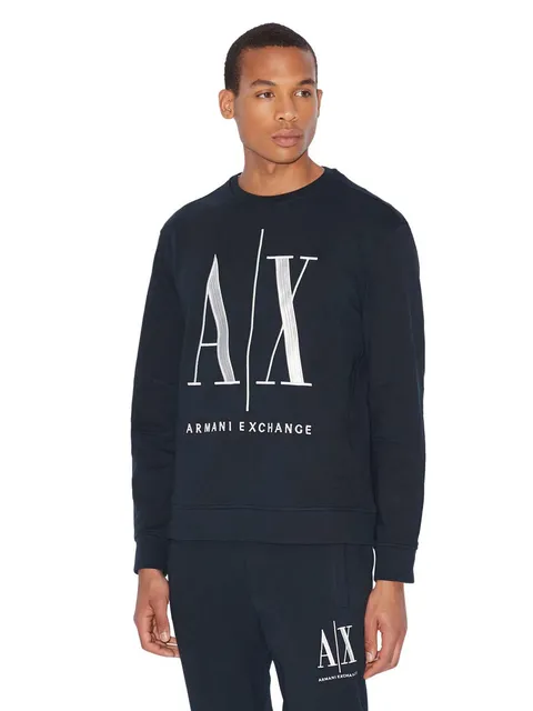 Armani Exchange Icon Project, Felpa, Uomo, Blu (Navy 1510), S