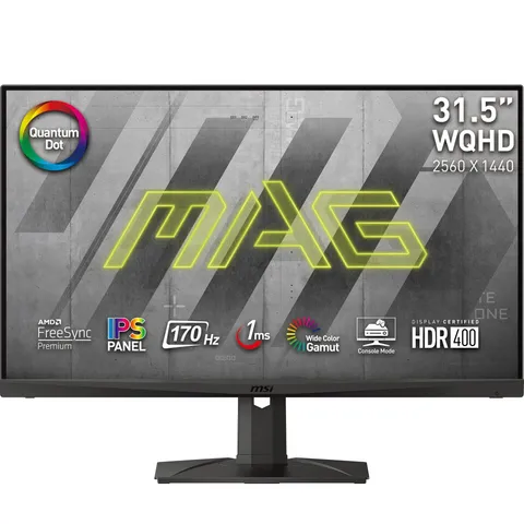 MSI MAG321QR-QD Monitor Gaming 31.5" WQHD - Pannello IPS Quantum Dot 2560 x 1440, 170 Hz