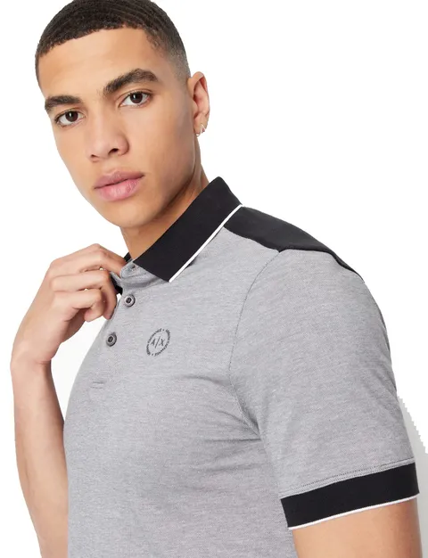 Armani Exchange 8nzf76, Polo, Uomo, Nero (Black 1200), S