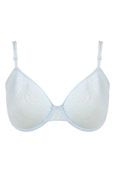 Calvin Klein Donna Reggiseno a Mezza Coppa Lightly Lined con Ferretto, Blu (Plein Air), 5A