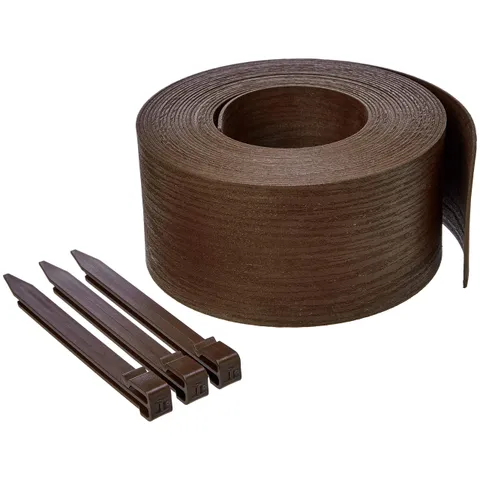 Amazon Basics Bordura per aiuole con 10 picchetti, 13 cm/5 pollici x 12 m/40 piedi