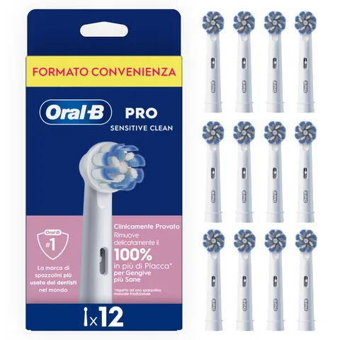 Oral-B Pro Sensitive Clean Testine Ricambio 12 Pezzi