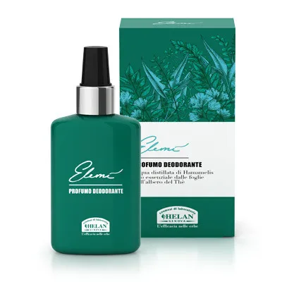 Helan, Elemì, Deodorante Uomo Spray, Naturale e Delicato senza Sali di Alluminio, Fresco