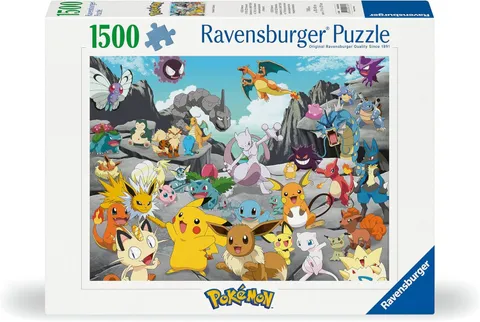 Ravensburger Puzzle Pokemon 1500 Pezzi - Puzzle Adulti +14 anni, 80 x 60 cm, Puzzle per