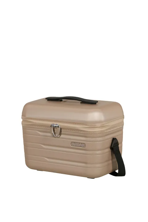 American Tourister borsa trucco Flashline Beauty Case Ivory Gold grigio talpa