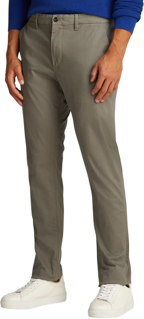 Tommy Hilfiger Uomo Pantaloni Chino Bleecker Printed Structure Slim Fit, Grigio (Hydrogen Grey), 29W/30L