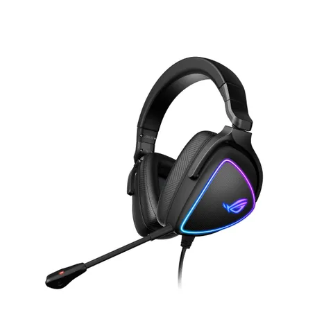 ASUS ROG Delta S, Cuffie da Gaming Cablate, Connessione con Cavo USB-A e USB-C, AI Noise