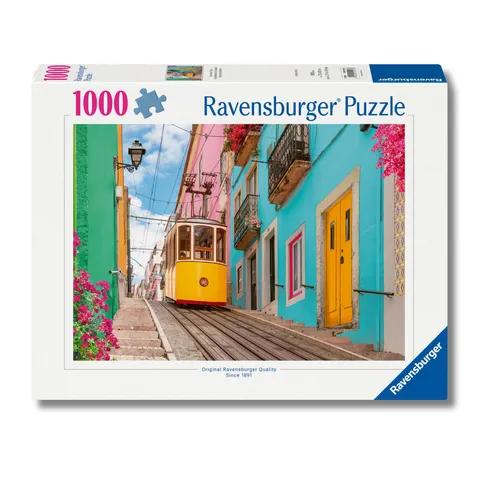 Ravensburger - Puzzle 1000 Pezzi Tram Di Lisbona, Puzzle Adulti 70x50cm