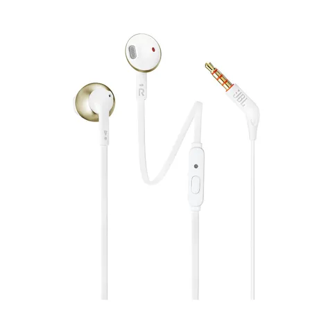 JBL Tune 205C Cuffie In-Ear Cablate con Suono JBL Pure Bass e Microfono, Champagne