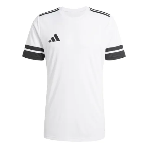 adidas Uomo Squadra25 Jersey Short Sleeve Shirt, White/Black, L