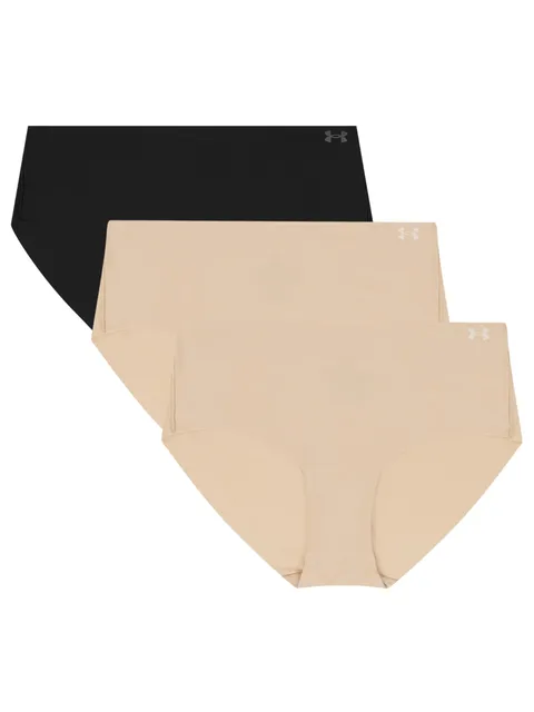 Under Armour Confezione da 3 Slip Hipster da Donna Pure Stretch - Invisibili, Senza Cuciture, Non Lascia segni, Ultraleggeri, Comfort Tutto Il Giorno