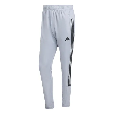 adidas Homme Workout Essentials all-Set 3-Stripes Knit Pant, Halo Silver/Black, XXL
