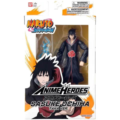 Bandai - Anime Heroes - Naruto Shippuden - Figura Sasuke Taka - Licenza Ufficiale
