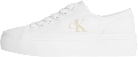Calvin Klein Donna Sneakers Vulcanizzate Flatform Profilo Basso, Bianco (Triple Bright White), 36