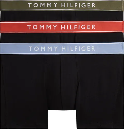 Tommy Hilfiger Uomo Boxer Confezione da 3 Trunks Elasticizzati, Nero (Argean