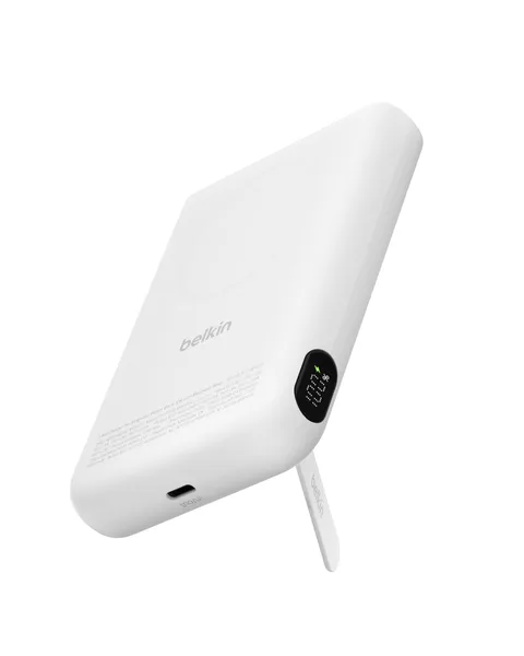 Belkin BoostCharge Power Bank Magnetico 5000mAh con Supporto - Bianco