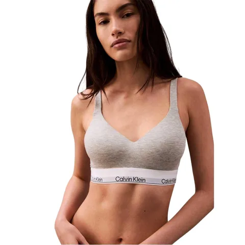 Calvin Klein Reggiseno a Bralette Donna Lift Elasticizzato, Grigio (Grey Heather), M