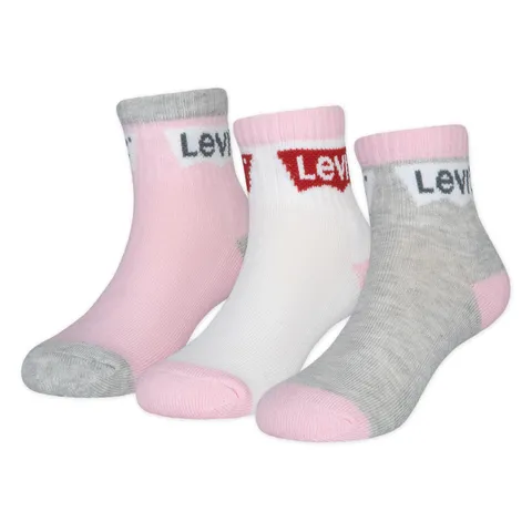 Levi's Batwing Mid Cut 3Pk, Calzini casual Bambini e ragazzi, Rosa (Fairy Tale), 5-7 anni