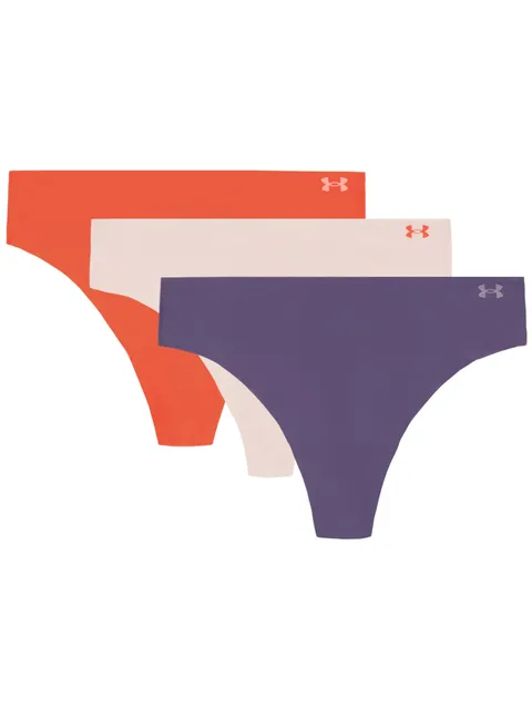 Under Armour Confezione da 3 Perizomi da Donna Pure Stretch - Invisibili, Senza Cuciture