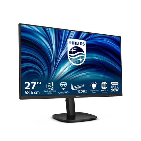Philips Monitor 27B2U3601 27 pollici 2560x1440, WQHD, 120Hz, IPS Panel, 4ms GtG, USB Hub