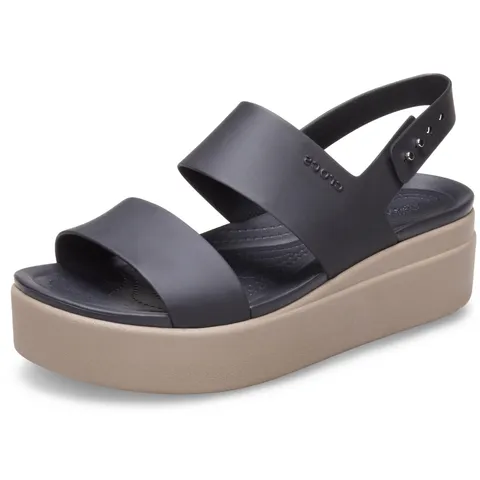 Crocs Brooklyn Low Wedge, Sandali Donna, Black Mushroom, 41/42 EU