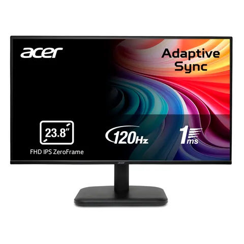 acer EK241YGbif Monitor PC 23.8", Display IPS Full HD, 120 Hz, 1ms (VRB), 16:9