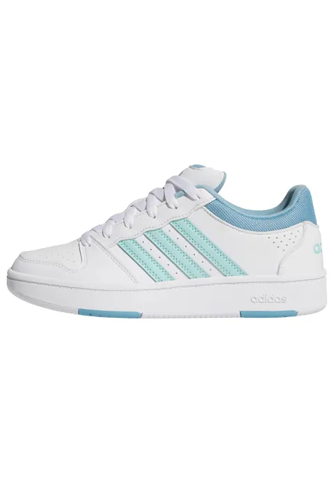 adidas Donna Hoops Classic Shoes, Ftwr White/Flash Aqua/preloved Blue, 38 EU