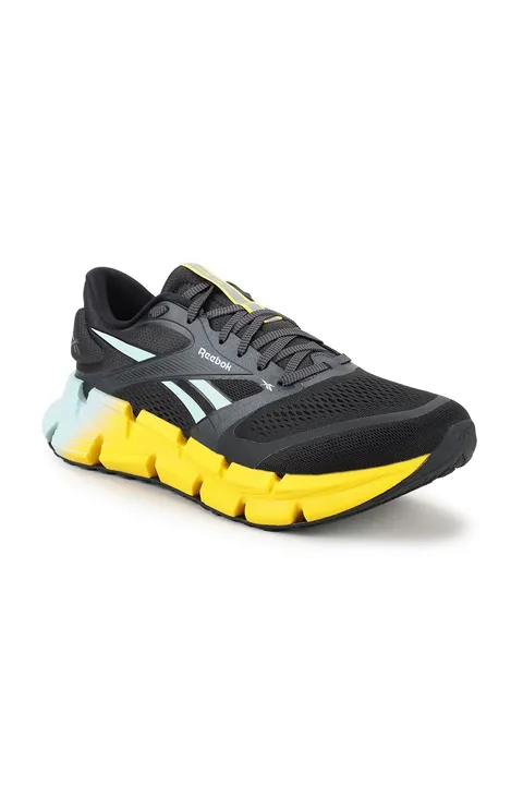 Reebok Sneaker da Uomo Floatzig 2, Aqua Golden Haze Washed Black Glitch, 42 EU