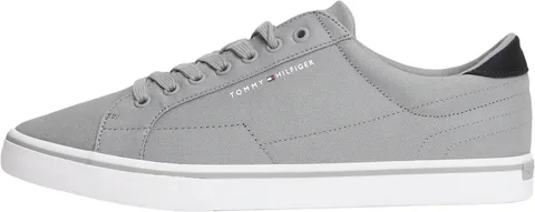 Tommy Hilfiger Uomo Sneakers Vulcanizzate Long Lace Profilo Basso, Grigio (Universal