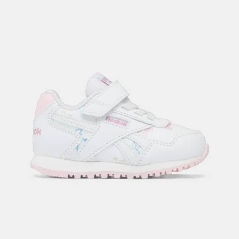 Reebok Unisex Baby Glide Elastic Lace & Top Strap Sneaker, White Frostedberry Dustyrosi