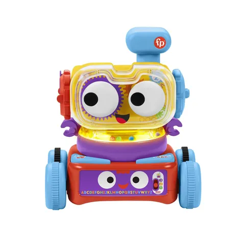 Fisher-Price Tino Robottino 4-in-1, Bambini Giocatolo Educativo con Tecnologia Smart