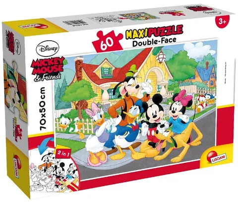 Liscianigiochi - Mouse & Friends Disney Puzzle Supermaxi 60, Mickey, Multicolore, 66728