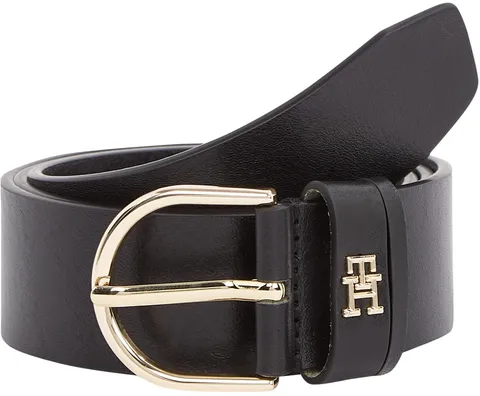 Tommy Hilfiger Donna Cintura Essential Effortless 3,5 con Fibbia ad Ardiglione, Nero