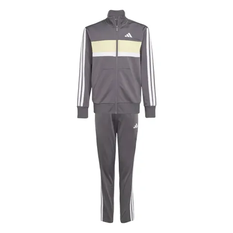 adidas Unisex - Bambini Seasonal Essentials Tiberio 3 Stripes Tricot Tracksuit, grey
