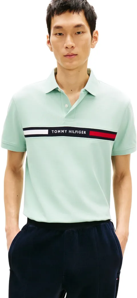 Tommy Hilfiger Hilfiger Chest Insert Reg Polo MW0MW38130 S/S Polo, Verde, XL