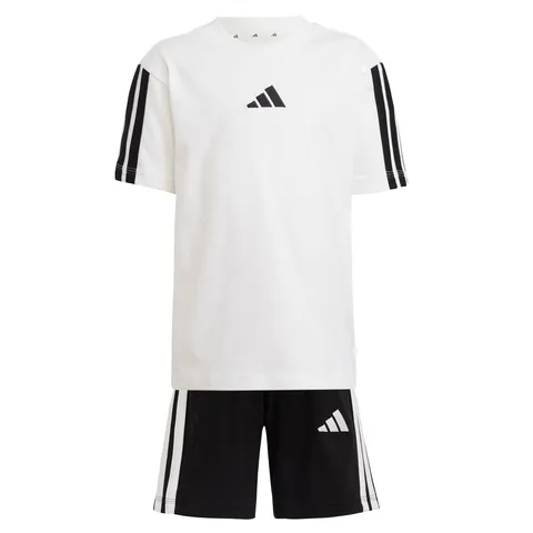 adidas Unisex - Bambini Essentials T-Shirt SET, white/black, 5-6 Years