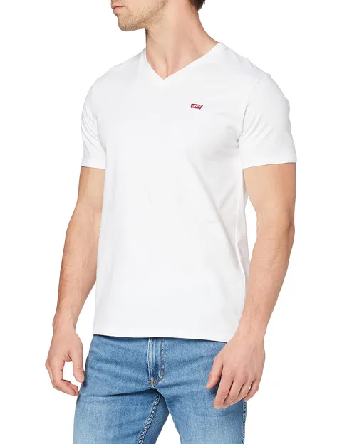 Levi's Original Housemark V-Neck, Uomo, White, XL
