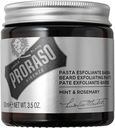 Proraso Pasta Esfoliante Barba Menta & Rosmarino, Scrub viso, 100ml