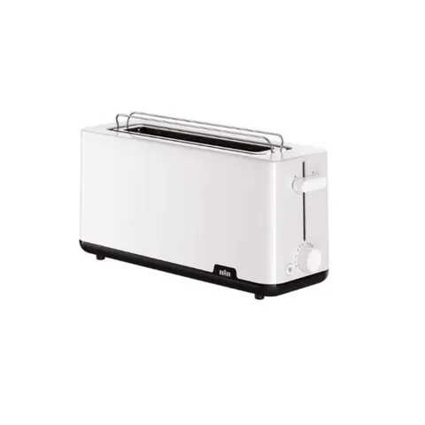 Braun Breakfast 1 HT1110WH, Tostapane con Apertura Extra Lunga con 8 Livelli di