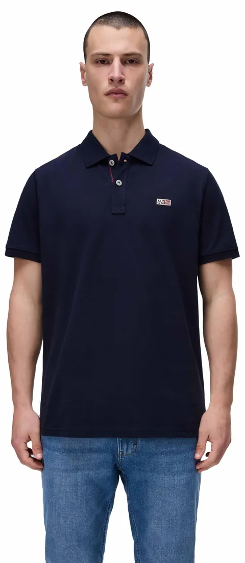 Napapijri Eruggy Polo Manica Corta Blu Scuro