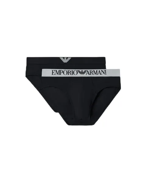 Emporio Armani Slip Uomo, Nero/Nero, XL