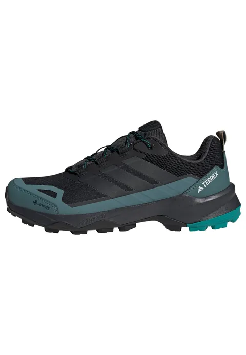 adidas Uomo Terrex Skychaser AX5 Gore-Tex Hiking Shoes, Core Black/Carbon/Pure Teal, 40 EU