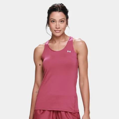 Under Armour Donna Tech Mesh Racer Tank, Canotta Palestra in Rete Traspirante con Retro