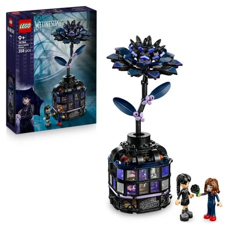 LEGO Wednesday Fiore di Dalia Nero Giocattolo - Modellino Apribile da Gioco e da