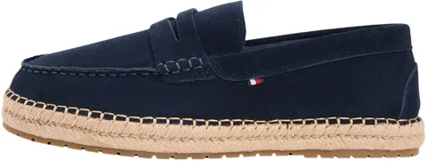 Tommy Hilfiger Uomo Espadrillas Flexible in Suede, Blu (Desert Sky), 40