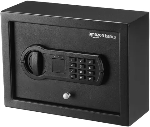 Amazon Basics Cassaforte a cassetto piccola e compatta con tastiera Elettronico